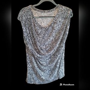 Black and white blouse